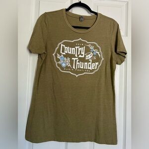 2018 Country Thunder Music Festival Concert Tee AZ-WI Ladies Cut Toby Keith